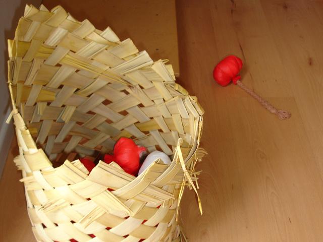 Basket with toys